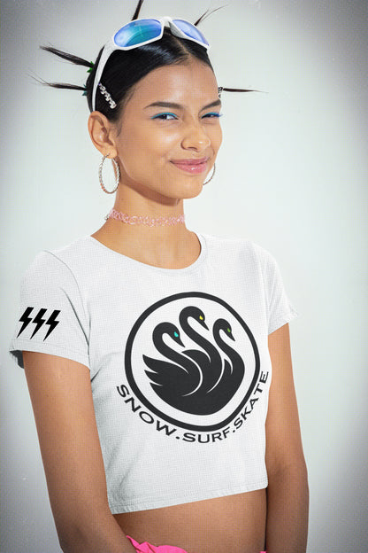 Swan Bolt Crop Tee